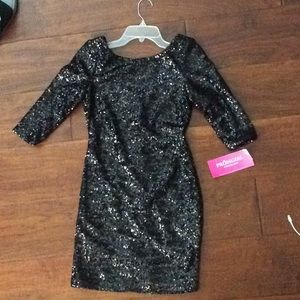 Black sequins dress